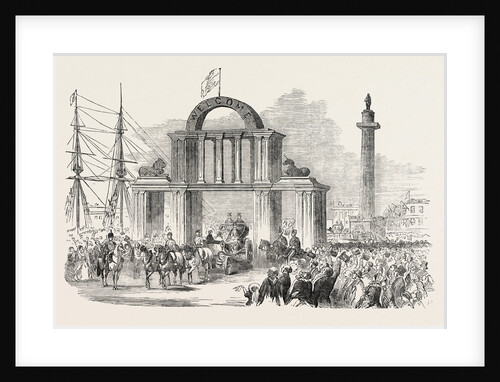 Her Majesty's Visit to Hull and Grimsby: Arch in Whitefriars at the Wilberforce Column Hull 1854 by Anonymous