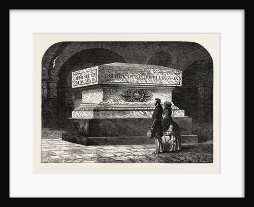 Tomb of the Late Duke of Wellington in the Crypt of St. Paul's Cathedral London 1854 by Anonymous