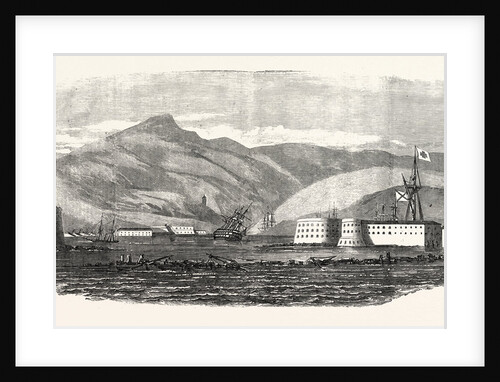 The Crimean War: The Sunken Ships at the Mouth of the Harbour of Sebastopol 1854 by Anonymous