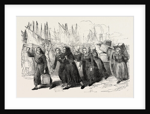 Boulogne Fishwomen Carrying the Luggage of the Nurses for the East 1854 by Anonymous