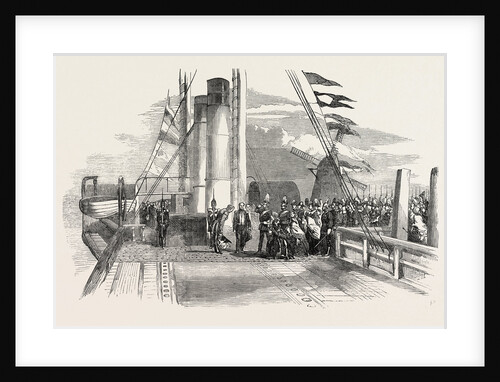 The King of Denmark Visiting Mr. Peto on Board the Cygnus. 1854 by Anonymous