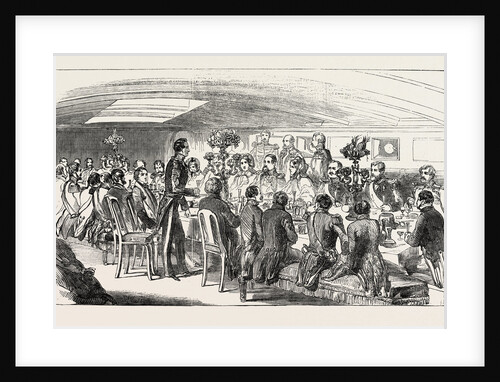 The King of Denmark Dining on Board the Cygnus. 1854 by Anonymous
