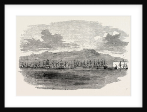 The Crimean War: Russian Fleet Moored Outside the Batteries of Sebastopol Under the Guns 1854 by Anonymous