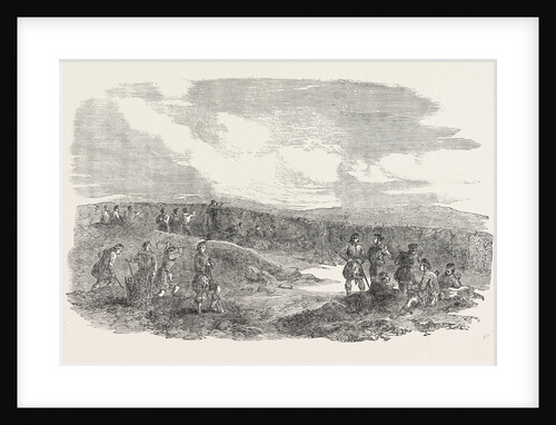 The Crimean War: The Siege of Sebastopol: Working Party of Highlanders and Sailors in the 21-Gun Battery 1854 by Anonymous