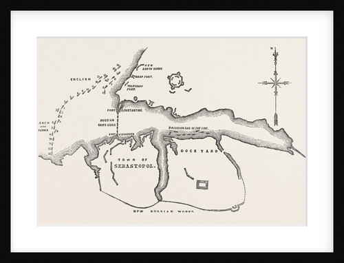 The Crimean War: Plan of the Attack of the Allied Fleets on the Forts of Sebastopol at 1.30 P.M. October 17 1854 by Anonymous