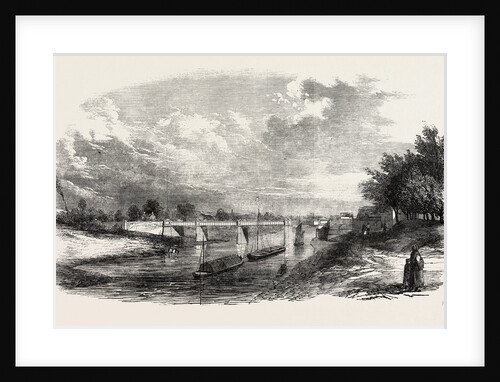 New Bridge Over the Severn at Upton 1854 by Anonymous
