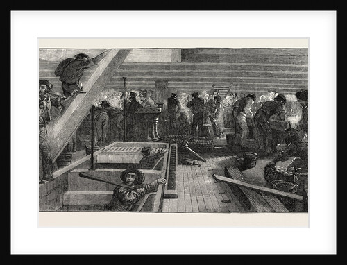 Fitting Out the Caesar Between Decks at Portsmouth UK 1854 by Anonymous