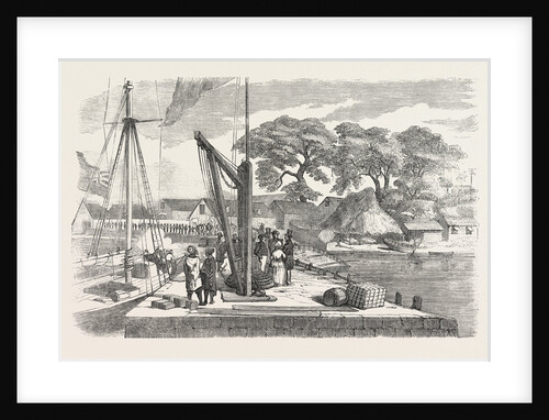 Matacong on the West Coast of Africa the Pier and Warehouses 1854 by Anonymous