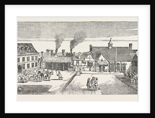 Fire in the Strand Site of Arundel House: North View of Arundel House in 1646 London UK by Anonymous