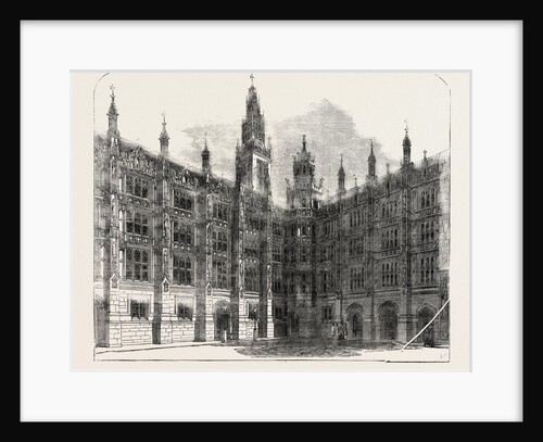 The New Houses of Parliament Entrance to the Star-Chamber Court New Palace-Yard London UK 1854 by Anonymous