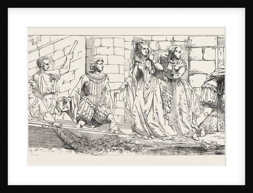 Escape of Mary Queen of Scots from Lochleven Bronze Bas-Relief by Theed in the Prince's Chamber by Anonymous