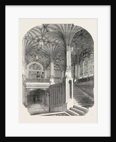 The New Houses of Parliament: Member's Staircase House of Commons 1854 UK by Anonymous