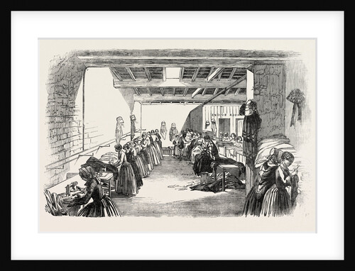 Steam Sewing-Machines 1854. A View of a Portion of the Machine-Room in Messrs. Holloway and Co.'s Factory by Anonymous