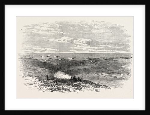 The Crimean War: Russian Steamers Shelling the French Camp Sebastopol 1854 by Anonymous