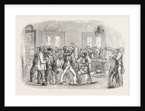 The Crimean War: Navvies Leaving for the Crimea at the North-Western Railway Terminus Euston Square London UK 1854 by Anonymous