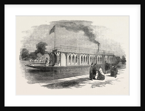 New Barge of the Oxford University Boat Club, 1855 by Anonymous