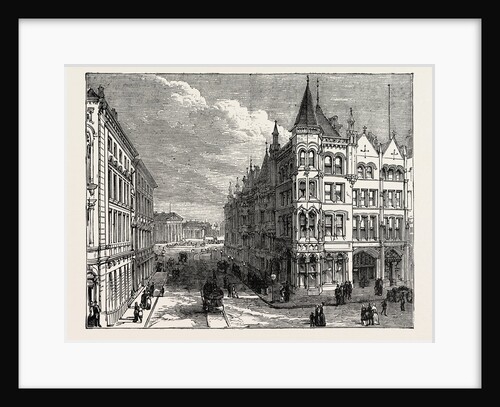 Street View Looking Towards Railway Station, Huddersfield, UK, 1883 by Anonymous