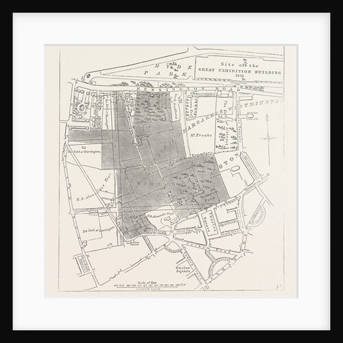 Plan Showing the Site of the New National Gallery, London, 1853 by Anonymous