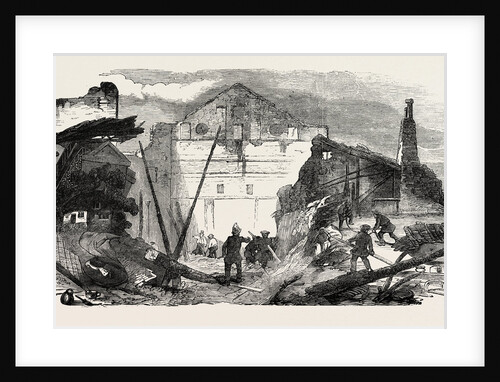 Remains of the Pavilion Theatre, after the Fire, Whitechapel, London, 1856 by Anonymous