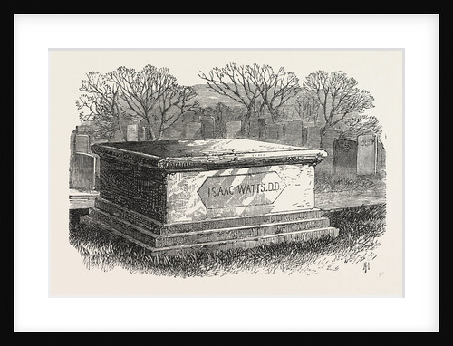 Old Tombs in Bunhill Fields Cemetery: Dr. Isaac Watts's Tomb, 1869 by Anonymous