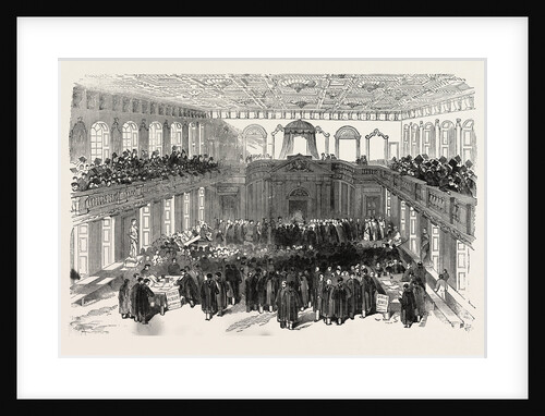 The Cambridge Chancellorship Election: Interior of the Senate House. The Election. UK, 1847 by Anonymous