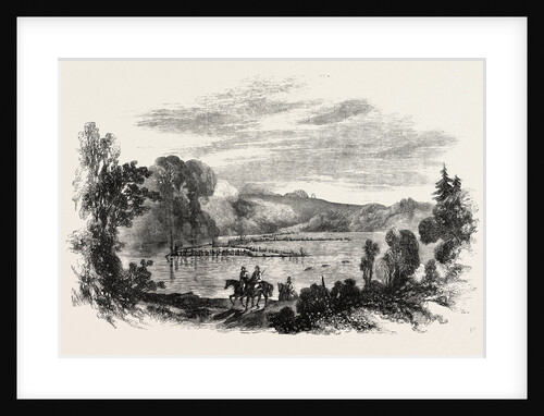 The Canadian Red River Exploring Expedition: Ford of the Rosseau River, and Indian Fish Weir, 1858 by Anonymous
