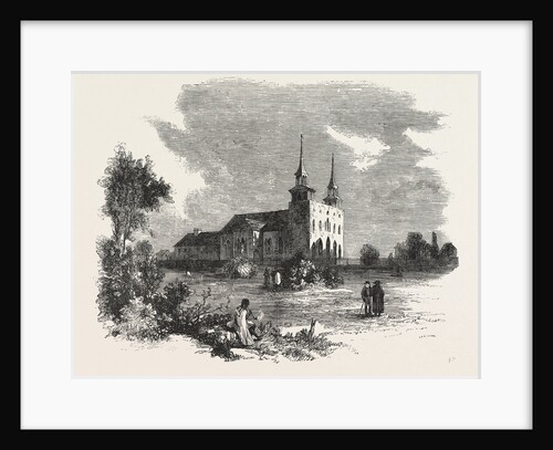 The Canadian Red River Exploring Expedition: St. Boniface Cathedral, Red River, 1858 by Anonymous