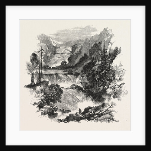 The Canadian Red River Exploring Expedition: Great Falls on Little Dog River, at Great Dog Portage, 1858 by Anonymous