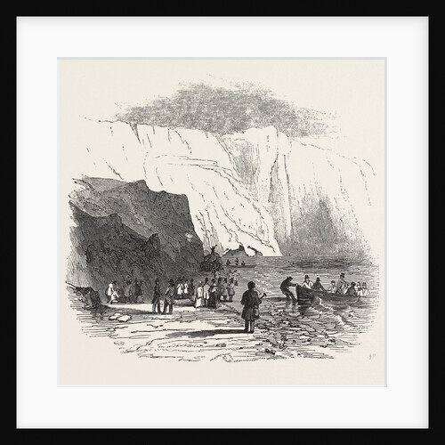 Meeting of the British Association at Southampton, Alum Bay, Isle of Wight, the Geologists Landing, 1846 by Anonymous
