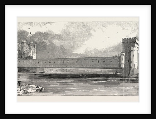 Stephenson's Iron Tunnel Railway Bridge, Conway, 1846 by Anonymous