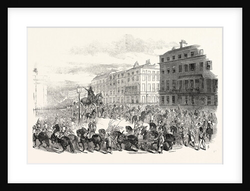 The Grand Procession of the Wellington Statue, Turning Down Park Lane, 1846 by Anonymous
