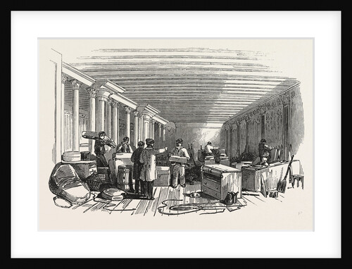 State Cabin of the Great Britain. Removal of the Stores. 1846 by Anonymous
