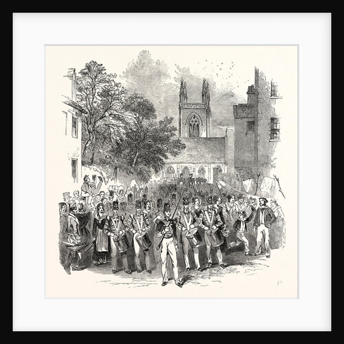 Embarkation of Troops at Gravesend, for Foreign Service: The March Through the Town. The Milton Road. UK, 1846 by Anonymous