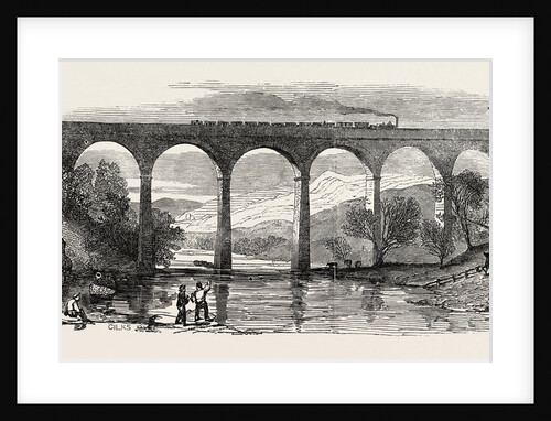 Opening of the Lancaster and Carlisle Railway: Lowther Viaduct, UK, 1846 by Anonymous
