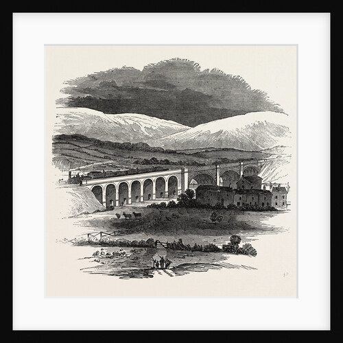 Opening of the Lancaster and Carlisle Railway: Bridge Over the Lune, from the Churchyard, Lancaster, UK, 1846 by Anonymous