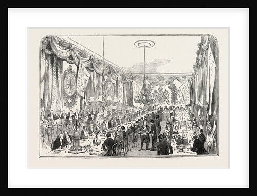Opening of the Lancaster and Carlisle Railway: The Railway Contractors' Dinner, at the Crown and Mitre Inn, Carlisle, UK, 1846 by Anonymous