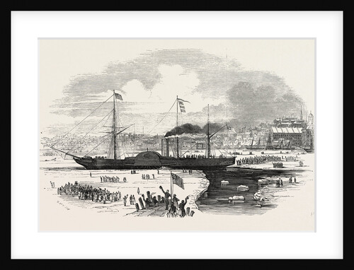 The Britannia Steamship Leaving Boston, U.S., 1847 by Anonymous