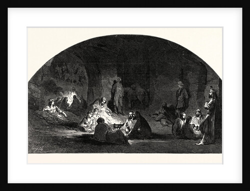 Scene from the Camp of Silesia, at Astley's. (the Pandours' Cavern.), 1847 by Anonymous