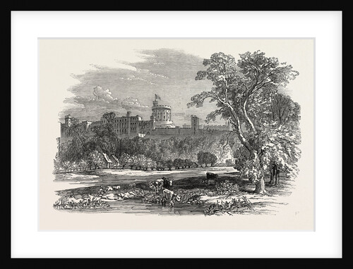 Return of the Court to Windsor Castle: Windsor Castle, the North West View, UK, 1847 by Anonymous