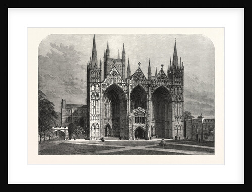 The Archeological Institute of Great Britain and Ireland at Peterborough: West Front of Peterborough Cathedral, UK, 1861 by Anonymous