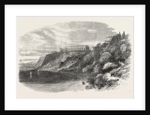 Improvements at Southend: Part of Clifftown, As Seen from the Beach, UK, 1861 by Anonymous