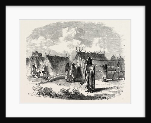 The Assinniboine and Saskatchewan Exploring Expedition: Ojibway Encampment Near the Falls of the Rainy River, 1858 by Anonymous