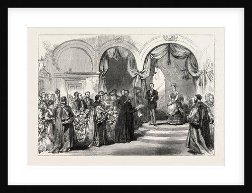 Reception of the Prince and Princess of Wales at the Railway Station, Hull: The Town Clerk Reading the Address, 1869 by Anonymous