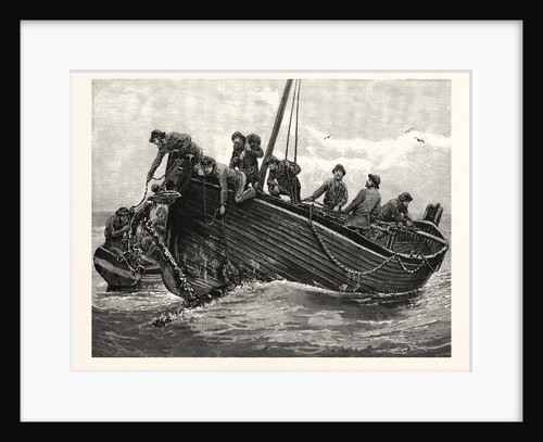 Fishing Up Lost Anchors, 1885 by Anonymous