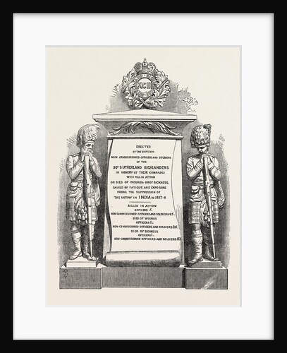 Monument in St. Giles' S Church, Edinburgh, to the Officers and Men of the 93rd Highlanders Killed in India, 1864 by Anonymous