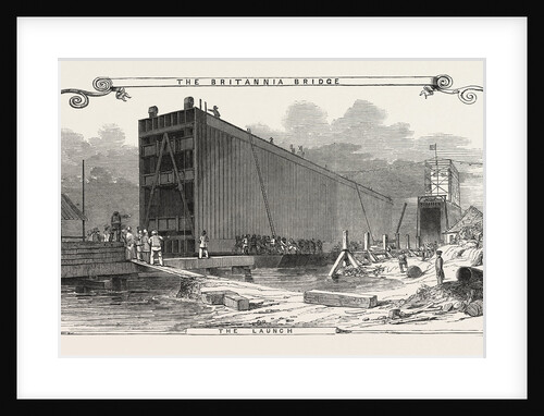 The Britannia Bridge: The Launch, 1849 by Anonymous