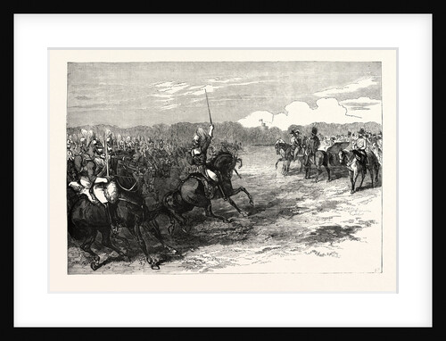 The Imperial Visit: Review of the Household Troops in Windsor Great Park, the Cavalry Charge, 1855 by Anonymous