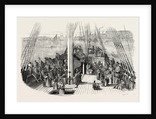 Deck of the Artemisia. Emigrants on Board. 1848 by Anonymous