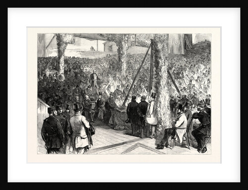 Laying the Foundation Stone of the Wedgwood Memorial Institute at Burslem: The Right Hon. W.E. Gladstone Delivering the Address, 1863 by Anonymous