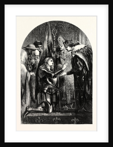 Joan of Arc at the Coronation of Charles VII. At Rheims. From a Drawing by John Gilbert by Anonymous